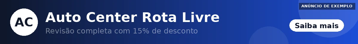 Anúncio de exemplo: Auto Center Rota Livre — Revisão completa com 15% de desconto